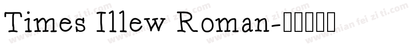 Times Illew Roman字体转换